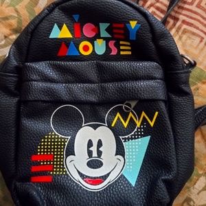Walt Disney World Mickey Mouse leather backpack or crossbody
